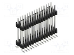 Connector: pin strips; pin header; male; PIN: 30; 1.27mm; SMT; 2x15