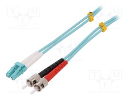 Connector: fiber optic; patchcord; multi mode duplex (MM); ST,LC