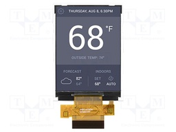 Display: TFT; 2.8"; 240x320; Illumin: LED; Dim: 50x69.2x2.7mm