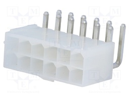 Socket; wire-board; male; MF42; 4.2mm; PIN: 12; THT; 7A; tinned