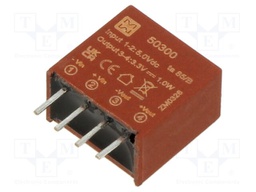 Converter: DC/DC; 1W; Uin: 4.5÷5.5VDC; Uout: 3.3VDC; Iout: 303mA; PCB