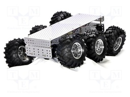 Wheeled chassis; silver; 420x300x130mm; 2÷7.2VDC; Mot.qty: 6