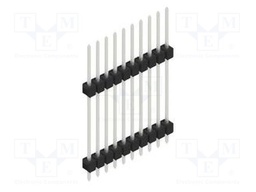 Connector: pin strips; pin header; male; PIN: 10; 2.54mm; THT; 1x10