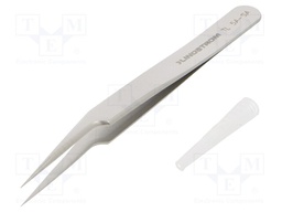 Tweezers; 115mm; for precision works; Blades: curved,narrowed