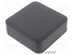 Enclosure: with panel; PF; X: 125mm; Y: 125mm; Z: 35mm; ABS; dark grey