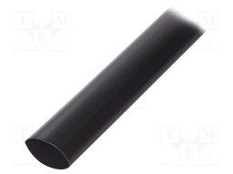 Heat shrink sleeve; glued; 52mm; L: 1m; black; Temp: -25÷125°C