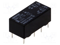 Relay: electromagnetic; DPDT; Ucoil: 12VDC; 0.5A/125VAC; 2A/30VDC