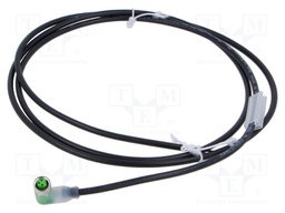 Cable: for sensors/automation; M8; PIN: 3; angled; 1.5m; plug; 30VDC
