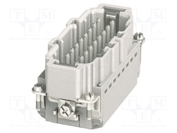 Heavy Duty Connector, HEAVYCON Series, Insert, 16+PE Contacts, B16, Plug, Push Lock Pin
