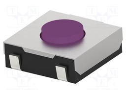 Microswitch TACT; SPST-NO; Pos: 2; 0.05A/24VDC; SMT; none; 2.55N
