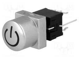 Switch: keypad; Pos: 2; DPDT; 0.1A/30VDC; silver; Illumin: LED; green