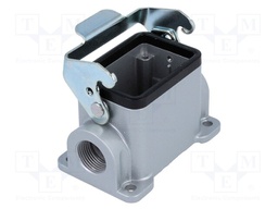 Enclosure: for HDC connectors; C146; size E6; with latch; M20