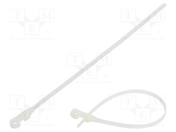Cable tie; with a hole for screw mounting; L: 220mm; W: 4.8mm