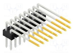 Connector: pin strips; pin header; male; PIN: 16; 2.54mm; THT; 2x8