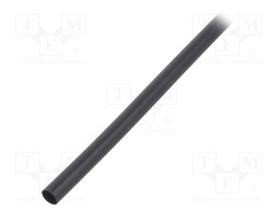 Heat shrink sleeve; thin walled,glued; 3: 1; 6mm; L: 1m; black
