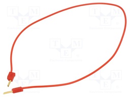 Test lead; 60VDC; 30VAC; 10A; non-insulated; Len: 0.45m; red