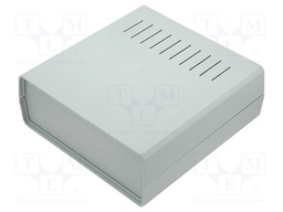 Enclosure: with panel; vented; X: 188mm; Y: 198mm; Z: 70mm; grey