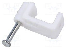 Holder; natural; for flat cable; 100pcs; with a nail