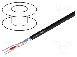 Wire: DMX; Core: stranded; 1x2x0,14mm2; Ø3.4mm; 110Ω; -15÷70°C