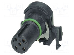 Connector: M12; contact insert; PIN: 5; 60V; angled; IP67; THT; 4A