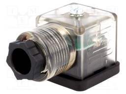 Connector: valve connector; plug; form A; 18mm; female; PIN: 3; mPm