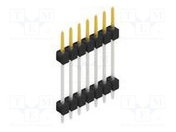 Connector: pin strips; pin header; male; PIN: 7; 2.54mm; THT; 1x7
