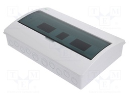 Enclosure: for modular components; IP40; white; No.of mod: 18