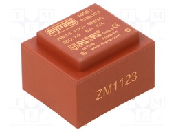 Transformer: encapsulated; 1VA; 117VAC; 6V; 167mA; Mounting: PCB