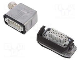Connector: HDC; Type: with cable gland; Pitch: 49,5x16mm; 250V; 16A