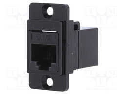 Coupler; DUALSLIM; Cat: 5e; Layout: 8p8c; RJ45 socket,both sides