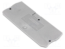 End plate; grey; Width: 2.2mm; Ht: 36.5mm; L: 72mm