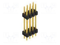 Connector: pin strips; pin header; male; PIN: 8; 2.54mm; THT; 2x4