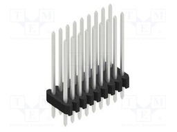 Connector: pin strips; pin header; male; PIN: 18; 1.27mm; THT; 2x9