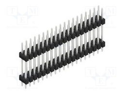 Connector: pin strips; pin header; male; PIN: 38; 2.54mm; THT; 2x19