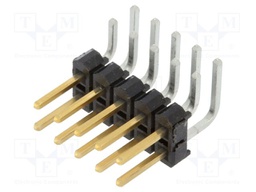 Connector: pin strips; pin header; male; PIN: 10; angled 90°; THT