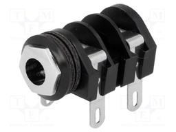 Socket; Jack 6,35mm; female; mono; angled 90°; for panel mounting