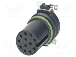 Connector: M12; contact insert; PIN: 12; 30V; straight; SMT; A code