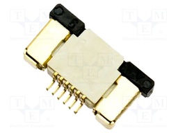 Connector; PIN: 6; ZIF FFC; 0.5mm; Type: top contacts