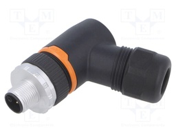 Connector: M12; plug; PIN: 4; male; S code-Power; for cable; IP67