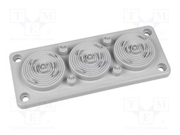 Multigate grommet; black; Holes no: 7; -40÷90°C; UL94V-0; IP65; RMC