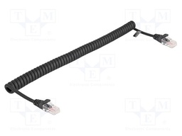 Patch cord; U/UTP; Cat: 5e; RJ45 plug,both sides; TPU; black; 28AWG