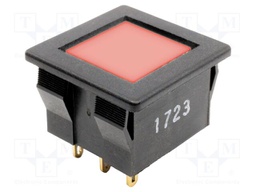 Switch: push-button; Pos: 2; SPDT; 0.1A/28VDC; transparent; 2N; ULP
