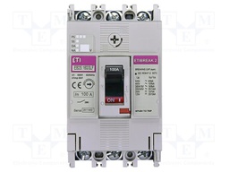 Power breaker; Poles: 3; screw type; Inom: 100A; 690VAC; IP20; MCCB