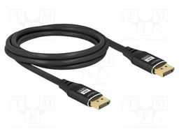 Cable; DisplayPort plug,both sides; DisplayPort 1.4; 2m; black