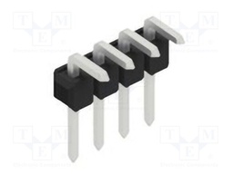 Connector: pin strips; pin header; male; PIN: 4; 2.54mm; THT; 1x4