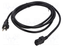 POWER CORD, 5-15P/IEC C13, 2.3M, 10A