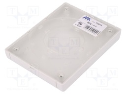 Enclosure: for alarms; X: 100mm; Y: 131mm; Z: 17.6mm; ABS; light grey