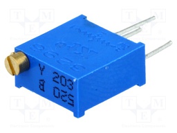 Potentiometer: mounting; multiturn; 20kΩ; 500mW; THT; ±10%; linear