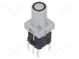 Switch: keypad; Pos: 2; SPST-NO; 0.05A/12VDC; silver; Illumin: LED