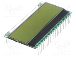 Display: LCD; alphanumeric; STN Positive; 16x2; yellow-green